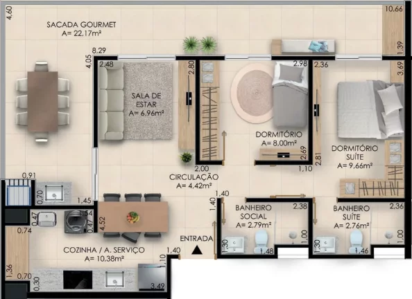 Imagem View Place Marina Mampituba - Apartamento à venda no bairro Centro - Passo de Torres/SC