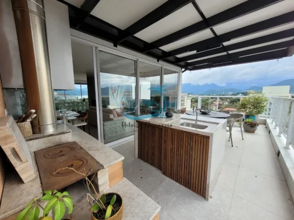 Imagem Apartamento cobertura penthouse com 4 suítes, vagas para 4 carros, 251 m² a venda no Itaguá em Ubatuba.