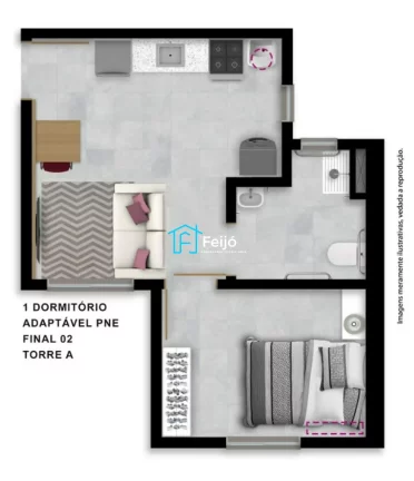 Imagem Apartamentos 2 dorm, Studios e 1 dormitório na Hípica próximo ao Desco