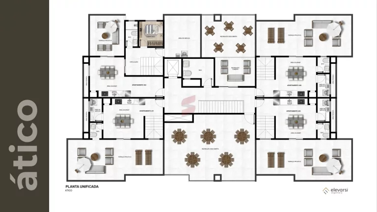 Imagem APARTAMENTO DUPLEX com 3 dormitórios à venda por R$ 748.000,00 no bairro Centro - PINHAIS / PR
