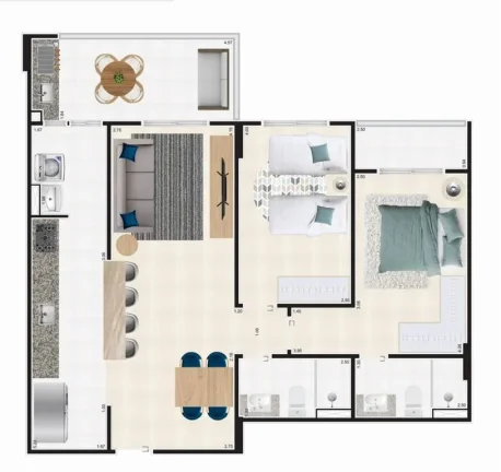 Imagem APARTAMENTO COM 82.79 m² - OCIAN - PRAIA GRANDE SP
