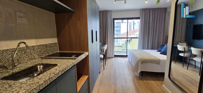 Imagem Studio pronto para morar de 26m2 perto do metrô Alto da Boa Vista - ótimo para morar e investir