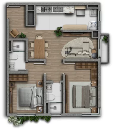 Imagem Apartamento com 2 Quartos à Venda, 66 m² em Centro - Gramado