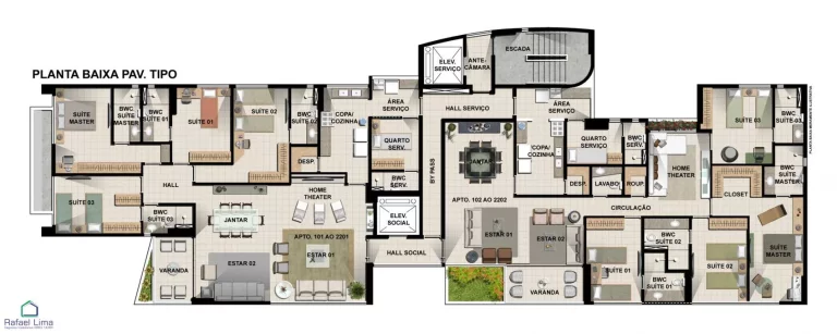 Apartamento 4 Quartos Recife - PE - Pina