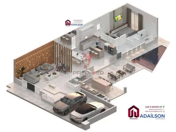 Imagem Casa alto padrão em Condomínio fechado com 4 Quartos à venda, 400m² - Em Florianópolis SC