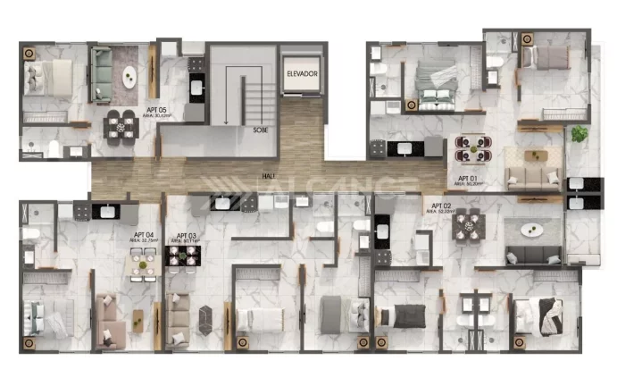 Imagem Apto - 2 Quartos - 1 Suíte - 52,32 m² - Brisamar, João Pessoa/PB.