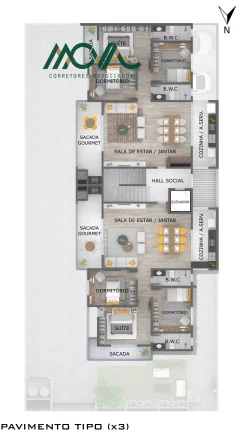 Imagem Apartamento em localização privilegiada, no centro comercial de Itapoá - PERTINHO DA PRAIA!