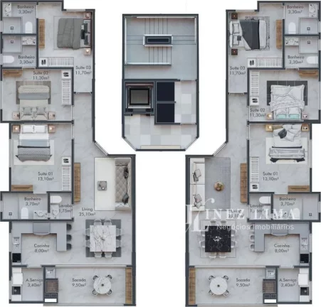 Imagem Apartamento para Venda em Itapema, meia praia, 3 dormitórios, 3 suítes, 4 banheiros, 2 vagas