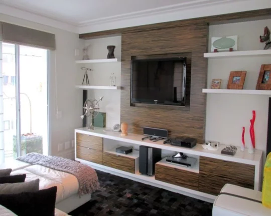 Imagem Apartamento com living para 03 ambientes, lareira, terraço com espaço gourmet, lavabo, sala com ho...