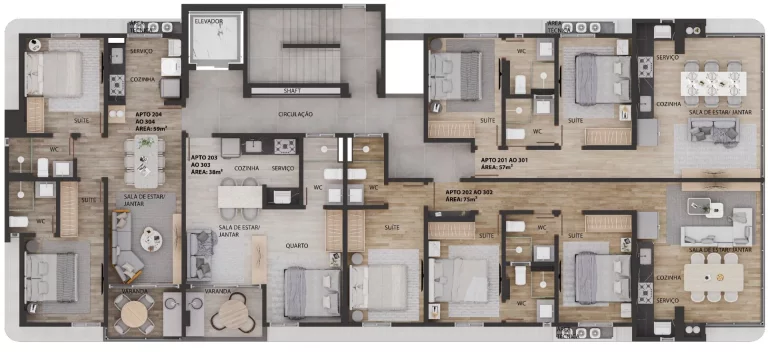 Imagem Apartamento com varanda /sacada gourmet e vista mar a beira mar de Intermares - AP1967