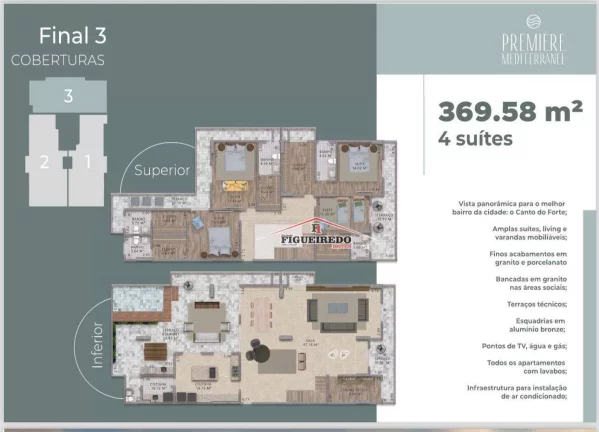 Imagem Cobertura à venda, 370 m² por R$ 5.500.000,00 - Canto do Forte - Praia Grande/SP