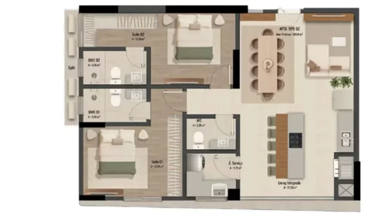 Imagem Vistta 206 - Apartamento à venda no bairro Perequê - Porto Belo/SC