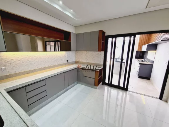 Imagem Casa moderna com 3 suítes e escritório à venda, 235 m² por R$ 2.250.000 - Condomínio Maria Dulce - Indaiatuba/SP