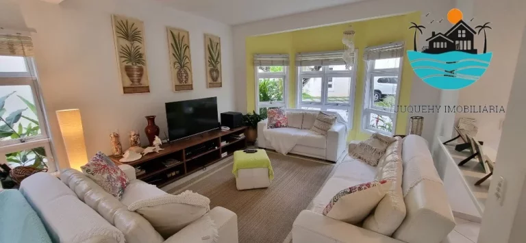 Imagem Alugar Casa em Juquehy em Condomínio Fechado com 4 dormitórios, 2 suíte, 150m da praia - Acomodação máx. 10 pessoas | Juquehy Imobiliária