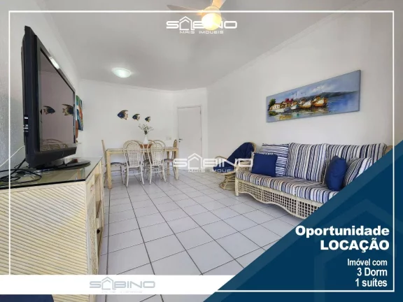 Imagem Apartamento para locação em Riviera de São Lourenço - Bertioga SP | 3 Dormitórios | 1 suíte / 95 m² área útil.