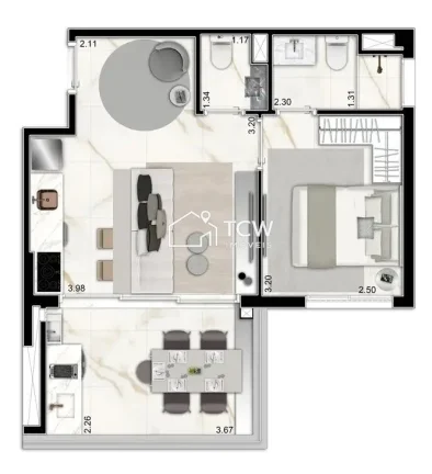 Imagem Apartamento 1 dorm com vaga