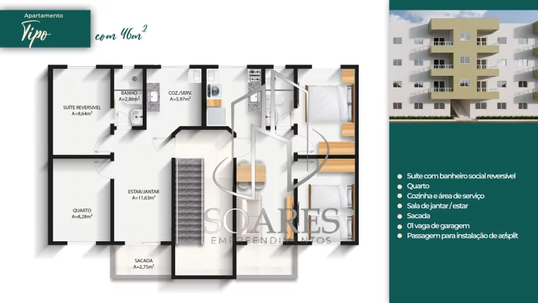 Imagem Park Tropical - programa minha casa minha vida com parcelas de R$ 599,99