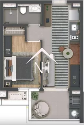 Imagem Studio na Vila Clementino de 38m c/ terraço gourmet,1 dormitório,piscina,salão de festas e jogos,coworking,solarium,fitness,brinquedoteca,pet place