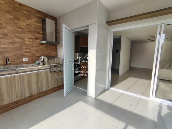 Imagem Apartamento frente mar com lazer, Tombo com 3 Quartos, 3 Suítes, 2 Salas, 4 Banheiros, 3 Vagas de Garagem, 112m²!