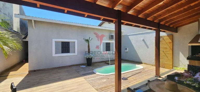 Imagem Casa Mobiliada de 4 Quartos, Piscina Churrasqueira, garagem para 4 Carros,Parq das árvores