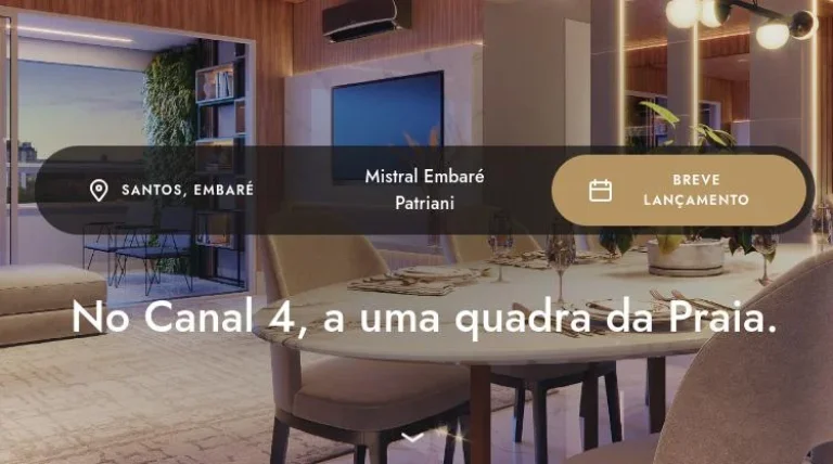 Imagem Lançamento Mistral Embaré - Patriani direto com a construtora