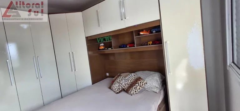 Imagem Apartamento à venda na Vila Assunção, Praia Grande-SP: 1 quarto, 1 sala, 1 banheiro, 1 vaga, 42m² de área!