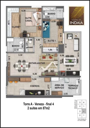 Imagem Apartamento com 2 dormitórios à venda, 87 m² por R$ 1.200.000,00 - Gonzaga - Santos/SP