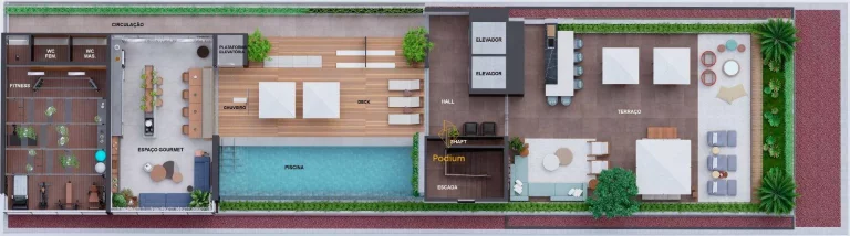 Imagem Apartamentos térreo com área privativa e jacuzzi a beira mar da praia do Cabo Branco - AP0501