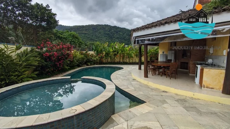 Imagem ALUGUEL ANUAL JUQUEHY, 120 metros da praia, entrada 08, 4 suítes, churrasqueiras, piscina, 02 vagas de auto, | Juquehy Imobiliária