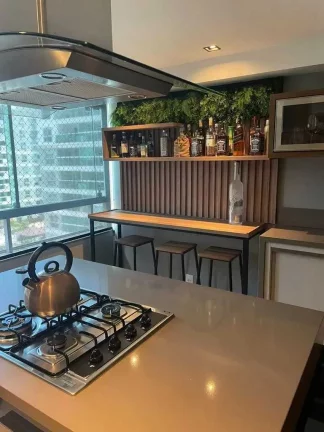 Imagem Apartamento mobiliado com 2 dormitórios sendo 1 suíte e 2 vagas de garagem na Praia Brava - Itajaí