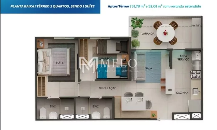 Imagem Oportunidade em JARDIM SÃO PAULO: 51,78m², 02qts, 01suite, 01vaga...