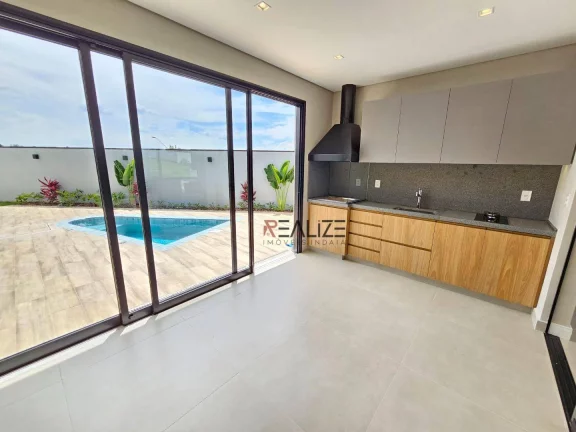 Imagem Casa de esquina em condomínio alto padrão, com 3 suítes e escritório à venda, por R$ 2.000.000 - Indaiatuba Interior de São Paulo