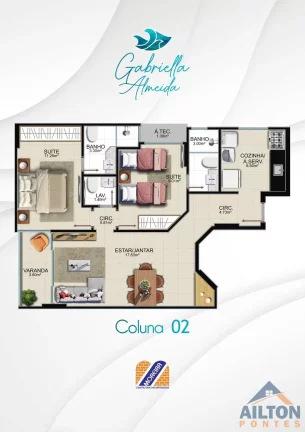 Imagem Lançamento Edifício Gabriella Almeida 2 e 3 Quartos em Praia do Morro - Guarapari/ES