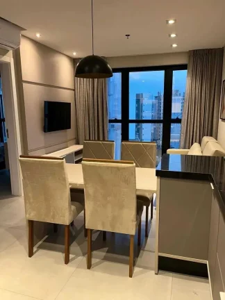 Imagem Apartamento mobiliado de 1 dormitório e 1 vaga na Meia Praia, Itapema/SC