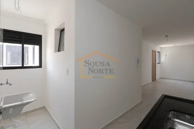 Imagem Apartamento com 42,60m², dispõe de 2 dormitórios, 1 banheiro, sala dois ambientes, cozinha com ga...