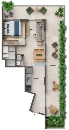 Imagem Garden à venda 2 Quartos 1 Vaga 77.8M Tijuca Rio de Janeiro - RJ | Cores da Tijuca