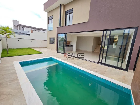 Imagem Sobrado com 4 suítes e escritório à venda, 320 m² por R$ 2.950.000 - Condomínio Fechado - Indaiatuba/SP