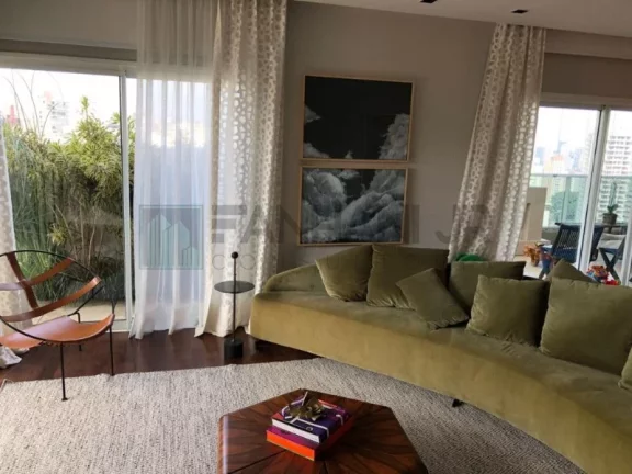 Imagem Luxuosa cobertura duplex de alto padrão na cobiçada Vila Nova Conceição, com incríveis 411m² e 5 vagas de garagem. Com um design clean e moderno, as
