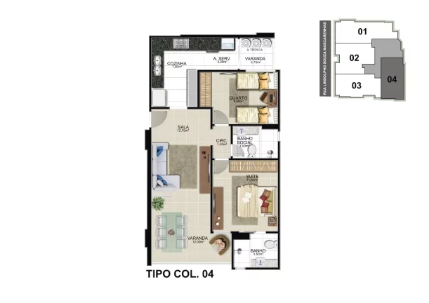 Imagem Apartamento Alto Padrão, 02 Quartos, 01 Suite, Area de Lazer Completa, Centro, Guarapari - ES