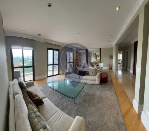 Imagem Apartamento luxuoso para venda ou locação em Moema, São Paulo-SP: 6 quartos, 4 suítes, 3 salas, 6 banheiros, 6 vagas, 313m².