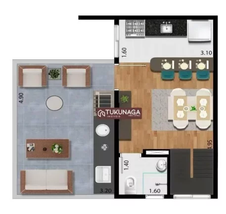 Imagem Apartamento Duplex Cobertura com 2 quartos à venda, 83 m² por R$ 318.000 - Macedo - Guarulhos/SP