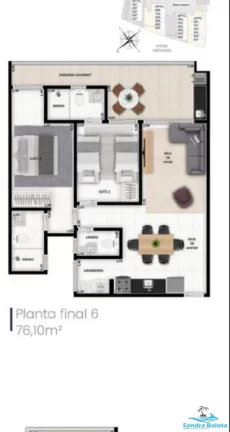 Imagem Apartamentos de 56m² com 2 dormitórios sendo 1 suíte/ Praia Grande-Ubatuba