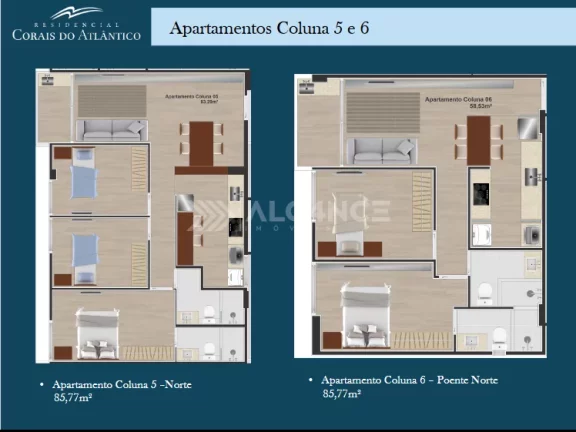 Imagem Apto - 3 Quartos - 1 Suíte - 85,77 m² - Intermares, Cabedelo/PB