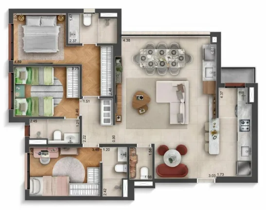 Imagem Apartamento com 4 Dormitorio(s) localizado(a) no bairro Vila Mogilar em Mogi das Cruzes / Mato Grosso do Sul Ref.:DE42388