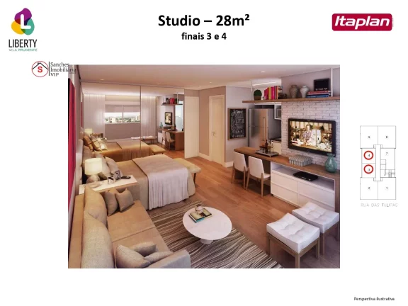 Imagem Studio pronto para morar na Vila Prudente. Excelente localização, próximo ao largo da Vila Zelina. Fácil acesso ao metro Vila Prudente.