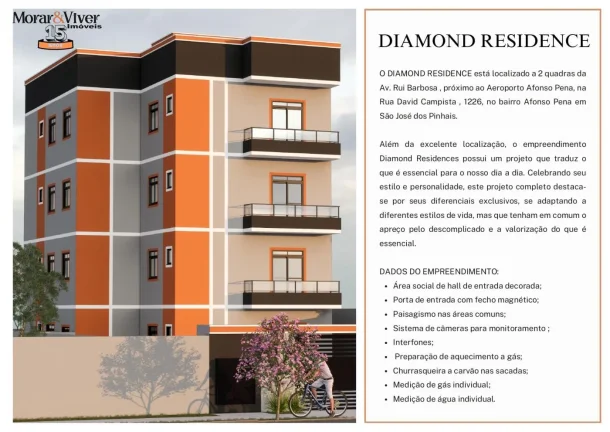 Imagem Apartamento para Venda em São José dos Pinhais, Afonso Pena, 2 dormitórios, 1 suíte, 2 banheiros, 1 vaga