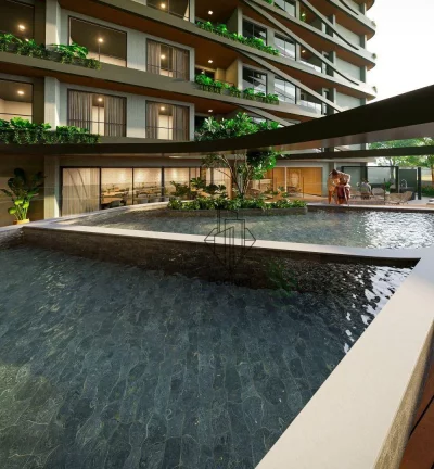 Imagem Flats com varanda / sacada a 230m da praia de Ponta de Campina em Cabedelo - FL0544