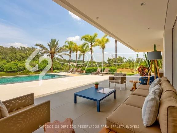 Imagem Casa beira lago e totalmente mobiliada à venda no condomínio Fazenda Vila Real em Itu