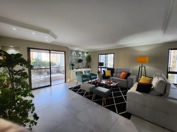 Imagem Apartamento 189 M², 4Q, 1 suíte, 2 salas, 3 banheiros, 3 vagas, piscina aquecida, academia, salão de festas, quadra, face norte, ensolarado.