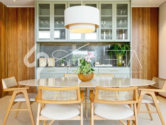 Imagem Fascinante residência contemporânea, totalmente mobiliada e com vista única para o campo de golfe à venda no Terras de São José I